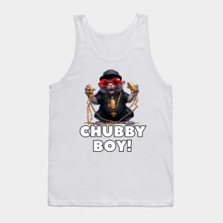 Chubby Boy White Tank Top